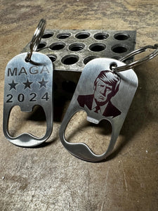 Maga Dog Tag Bottle Opener / Keychain