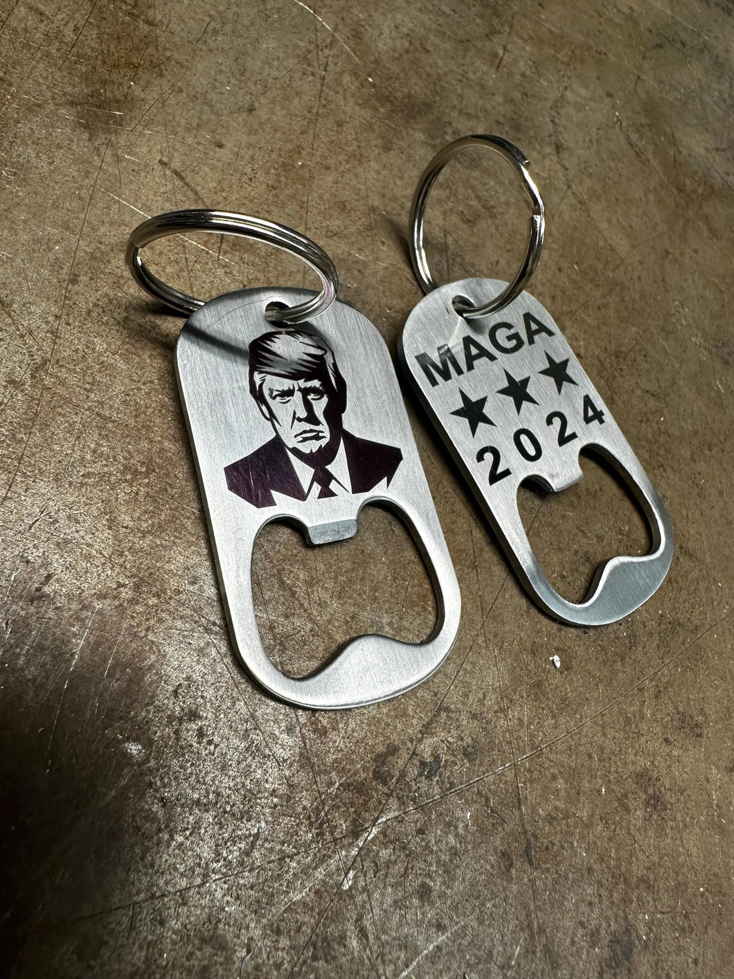 Maga Dog Tag Bottle Opener / Keychain